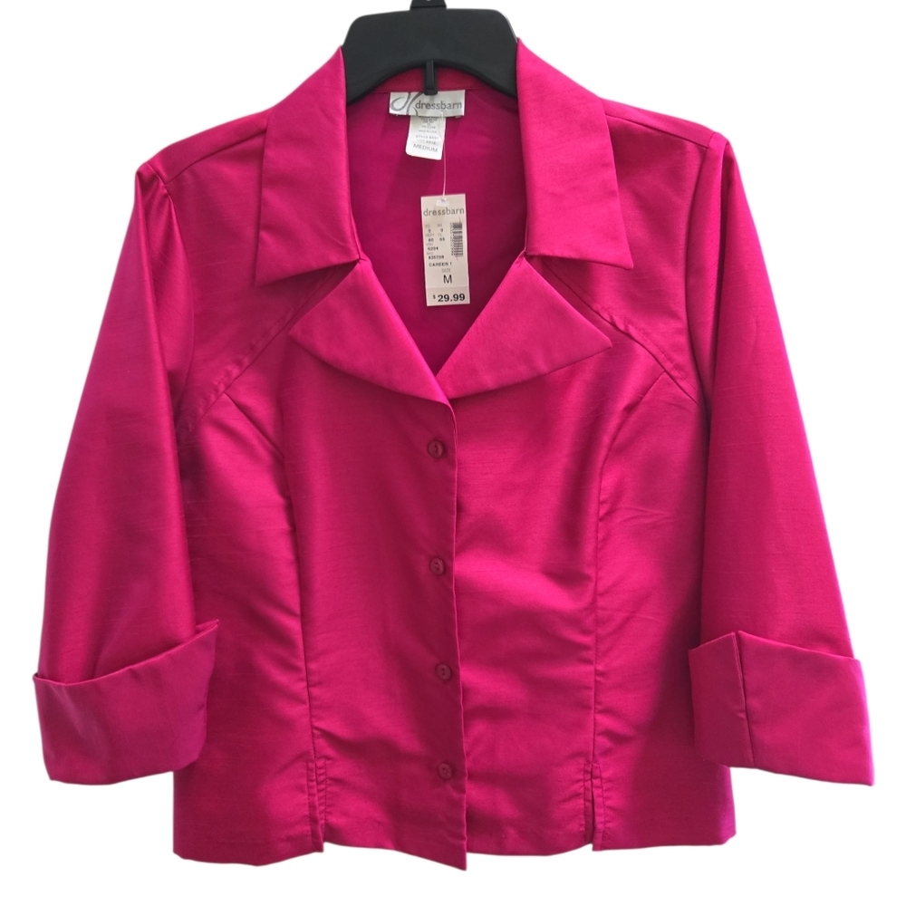 Dressbarn Fuchsia Blouse SZ M